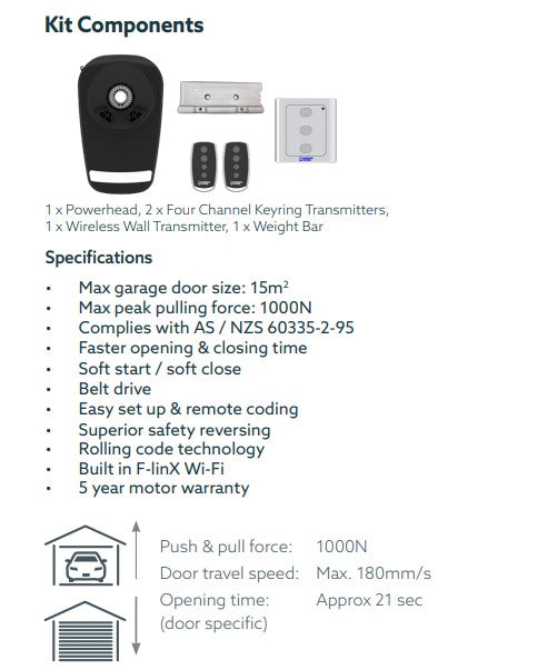 Windsor RD1000 Roller Door Opener
