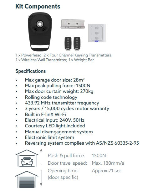 Windsor RD1500 Roller Door Opener