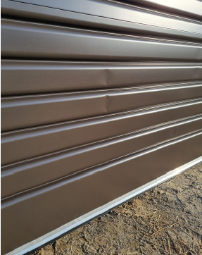4200mm high x 4040mm Garador Commercial Roller Door Ironsand - DAMAGED - WINDLOCKED - AVAILABLE IMMEDIATELY